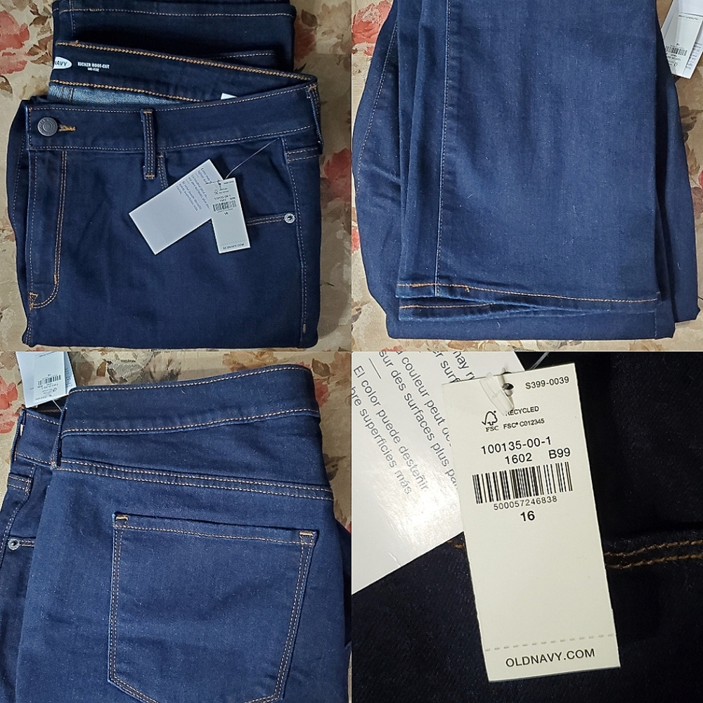 NEW 16 Old Navy Mid Rise Kicker Boot Cut Jeans